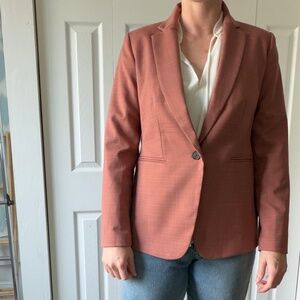 Ann Taylor Pink/Salmon Suit Jacket & Pant (Size 4)